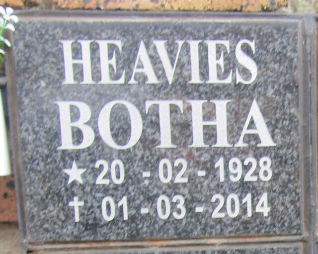 BOTHA Heavies 1928-2014