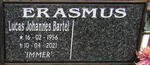 ERASMUS Lucas Johannes Bartel 1956-2021
