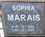 MARAIS Sophia 1923-2013