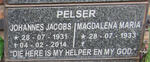 PELSER Johannes Jacobs 1931-2014 & Magdalena Maria 1933-
