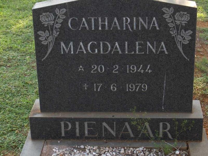 PIENAAR Catharina Magdalena 1944-1979
