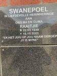 SWANEPOEL Raaitjie 1939-2003