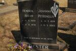 BESTER Hendrik Abram 1930-1978 & Johanna Petronella 1938-2003