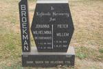 BROEKMAN Pieter Willem 1920-2007 & Johanna Wilhelmina BEZUIDENHOUT 1920-1993