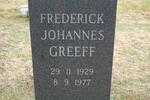 GREEFF Frederick Johannes 1929-1977