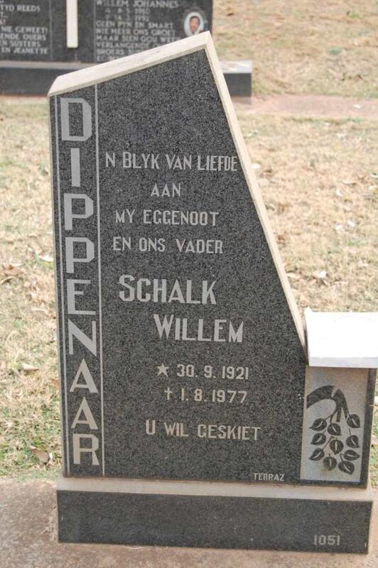 DIPPENAAR Schalk Willem 1921-1977