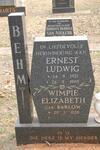 BEHM Ernest Ludwig 1921-1990 & Wimpie Elizabeth BARLOW 1928-