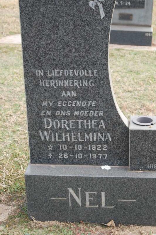 NEL Dorothea Wilhelmina 1922-1977