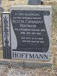 HOFFMANN Aletta Catharina nee STEYNBERG 1889-1952