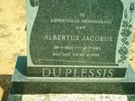 PLESSIS Albertus Jacobus, du 1901-1982