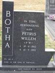 BOTHA Petrus Willem 1962-1992