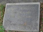 ANDERSON John Herbert 1901-1965