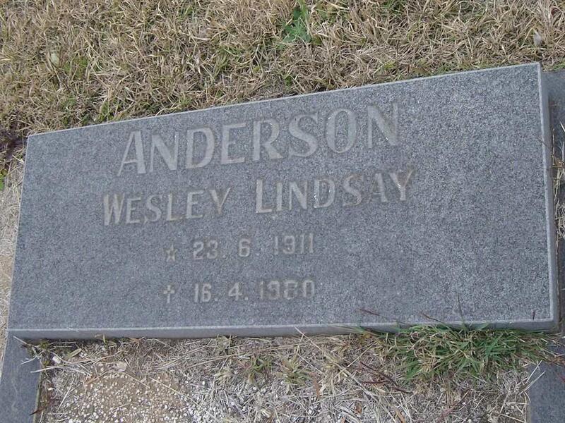 ANDERSON Wesley Lindsay 1911-1960