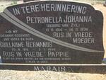 MARAIS Guillaume Hermanus 1916-1966 & Petronella Johanna VAN ZYL 1914-1974