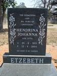ETZEBETH Hendrina Johanna nee OTTO 1913-2004