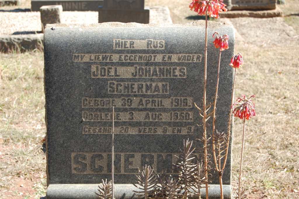 SCHERMAN Joel Johannes 1919-1950