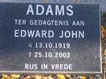 ADAMS Edward John 1919-2002
