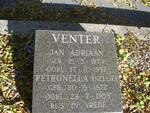 VENTER Jan Adriaan 1874-1937 & Petronella 1872-1959