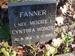 FANNER Cynthia Honor nee MOORE 1912-1993