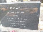 GOUWS Eddie 1918-1970 & Johanna Cathrina SWART 1912-1994