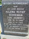 SCHOEMAN Helena Retief nee JOUBERT 1892-1969