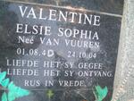 VALENTINE Elsie Sophia 1940-2004