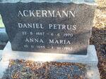 ACKERMANN Daniel Petrus 1887-1970 & Anna Maria 1895-1982
