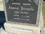 ACKERMANN Johanna Petronella nee KILIAN 1901-1953