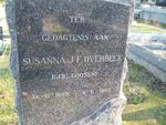 OVERBEEK Susanna J.F. nee GOOSEN 1896-1966