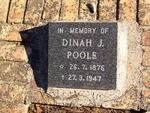 POOLE Dinah J. 1876-1947