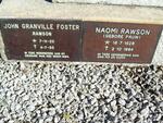 RAWSON John Granville Voster 1920-1993 & Naomi PAUW 1928-1994