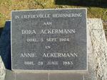 ACKERMANN Dora -1964 :: ACKERMANN Annie -1983