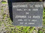 ROES Marthinus, le -1929 & Johanna -1937