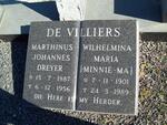 VILLIERS Marthinus Johannes Dreyer, de 1887-1956 & Wilhelmina Maria 1901-1989