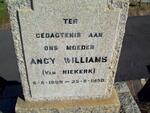 WILLIAMS Ancy nee VAN NIEKERK 1899-1950