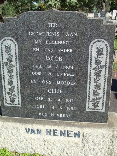 RENEN Jacob, van 1909-1964 & Dollie 1912-1995