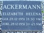 ACKERMANN Elizabeth Helena 1951-1951