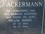 ACKERMANN Willem Daniel 1922-1984