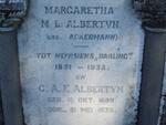 ALBERTYN C.A.F. 1849-1935 7 Margaretha M.L. ACKERMANN 1851-1932