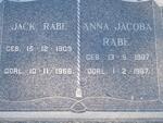 RABE Jack 1909-1966 & Anna Jacoba 1907-1987