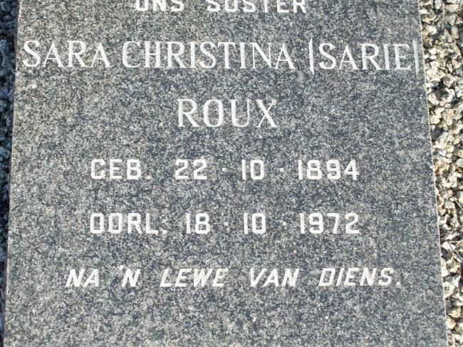 ROUX Sara Christina  1894-1972