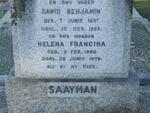 SAAYMAN Dawid Benjamin 1897-1959 & Helena Francina 1900-1979
