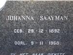 SAAYMAN Johanna 1892-1968
