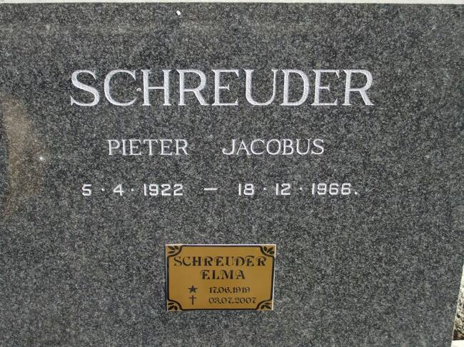 SCHREUDER Pieter Jacobus 1922-1966 & Elma 1919-2007