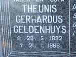 GELDENHUYS Theunis Gerhardus 1892-1968