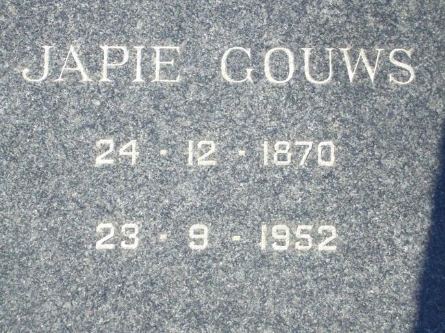 GOUWS Japie 1870-1952