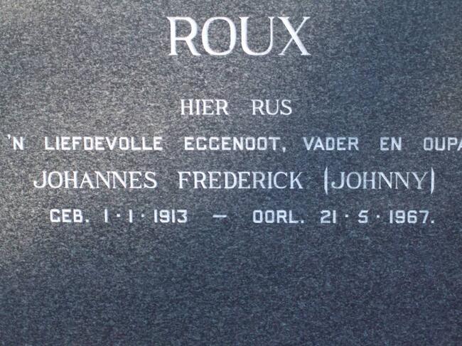 ROUX Johannes Frederick 1913-1967