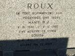ROUX Manie H.J. 1902-1981 & Louisa 1905-1982
