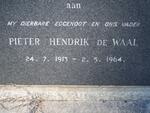WAAL Pieter Hendrik, de 1913-1964