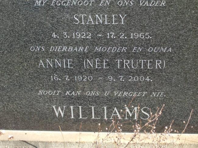 WILLIAMS Stanley 1922-1965 & Annie TRUTER 1920-2004
